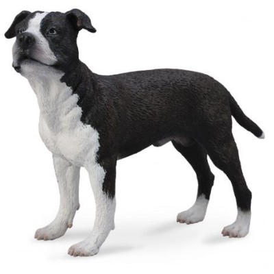Figurina pictata manual caine staffordshire terrier Figurina pictata manual caine staffordshire terrier