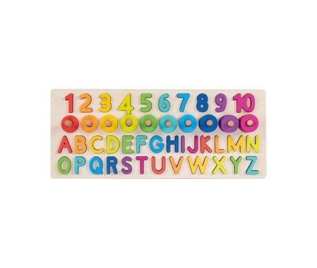 Puzzle alfanumeric educativ goki, pentru copii 3+ Puzzle alfanumeric educativ goki, pentru copii 3+