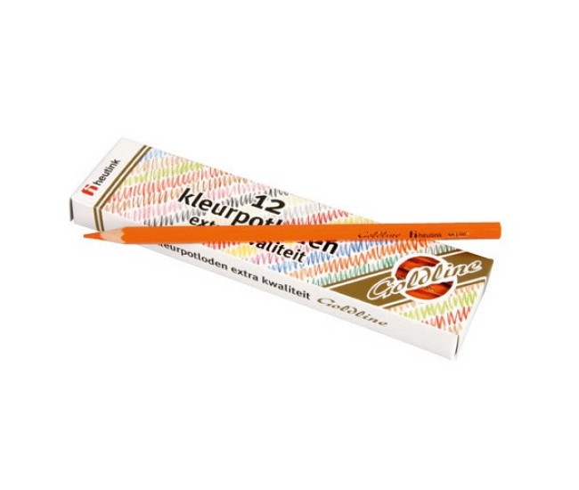 Set 12 creioane colorate goldline 3.7 mm portocaliu - heutink