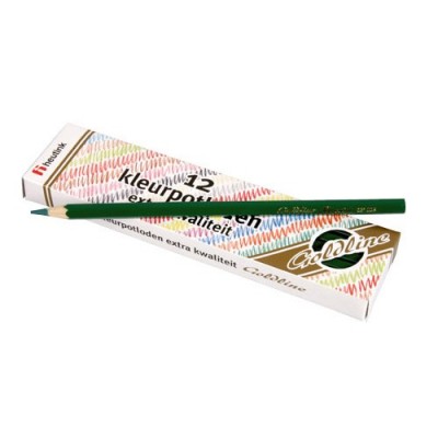 Set 12 creioane colorate goldline 3.7 mm verde inchis - heutink