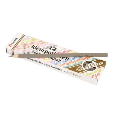 Set 12 creioane colorate goldline 3.7 mm gri - heutink