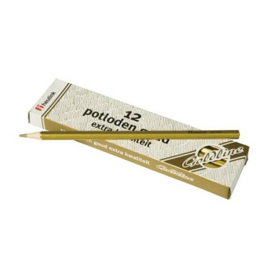 Set 12 creioane hexagonale goldline auriu metalic  - heutink