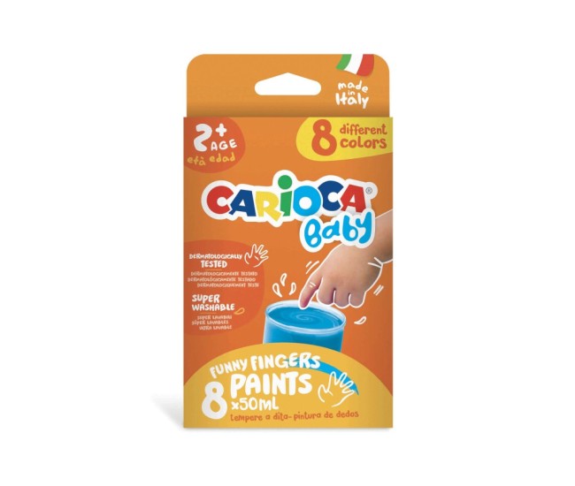 Acuarele Baby Finger Paint Carioca 8 x 50 ml