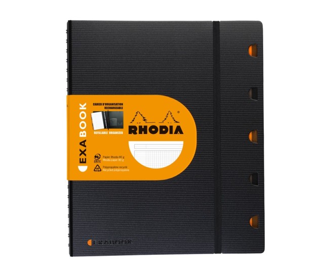 Caiet organizare A5+ spirala 80 file Rhodia Exabook Caiet organizare A5+ spirala 80 file Rhodia Exabook