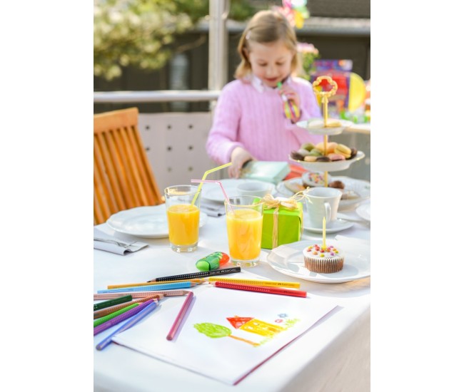 Ascutitoare plastic dubla cu container si radiera peste Faber-Castell