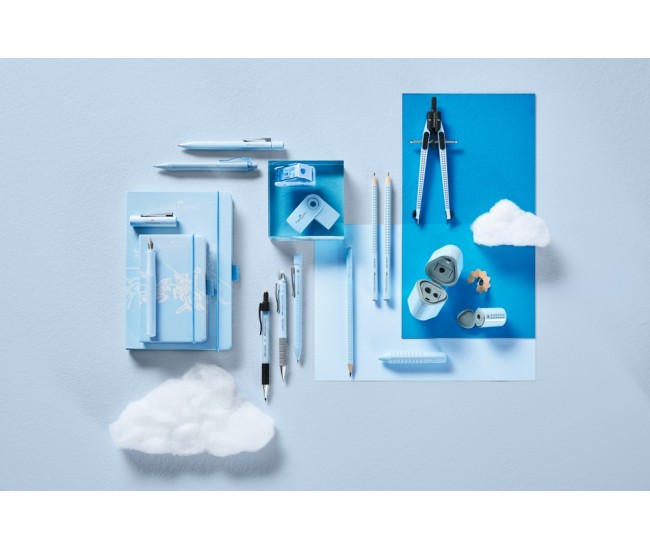 Ascutitoare plastic simpla cu container mini grip 2001 bleu sake Faber-Castell