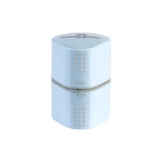 Ascutitoare plastic tripla cu container grip 2001 bleu sky Faber-Castell