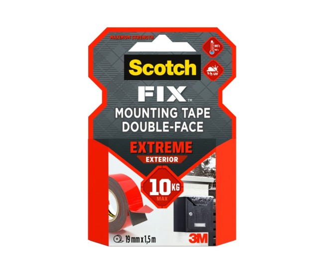 Banda dublu adeziva montare exterior, 19 mm x 1,5 m 3M Scotch-Fix(TM) Extreme