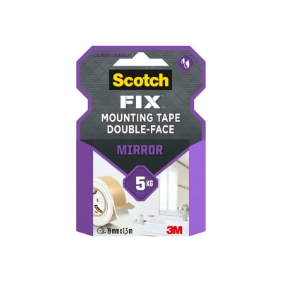 Banda dublu adeziva montare oglinzi, 19 mm x 1,5 m, 3M Scotch-Fix(TM)