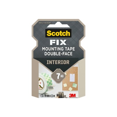Banda dublu adeziva montare suprafete interioare, 19 mm x 1,5 m, 3M Scotch-Fix(TM)