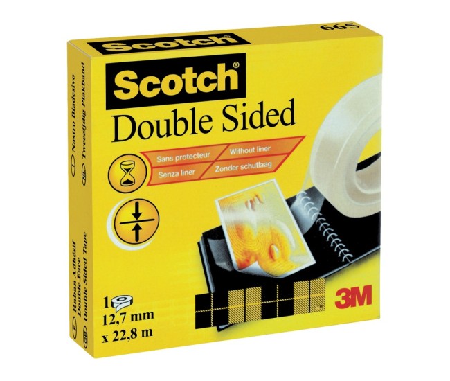 Banda dublu adeziva 12,7 mm x 22,8 m 3M Scotch