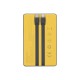 Baterie externa Tellur 10000mAh, USB-C + Lightning cabluri incorporate, QC3.0, PD, galben