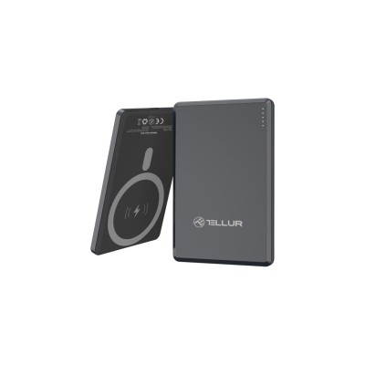 Baterie externa Tellur 5000mAh, PD20W, compatibil MagSafe, gri