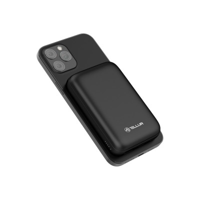 Baterie externa Tellur Compact Pro WPD101 10000mAh QC3.0 22.5W+PD20W+Qi 15W, compatibil MagSafe