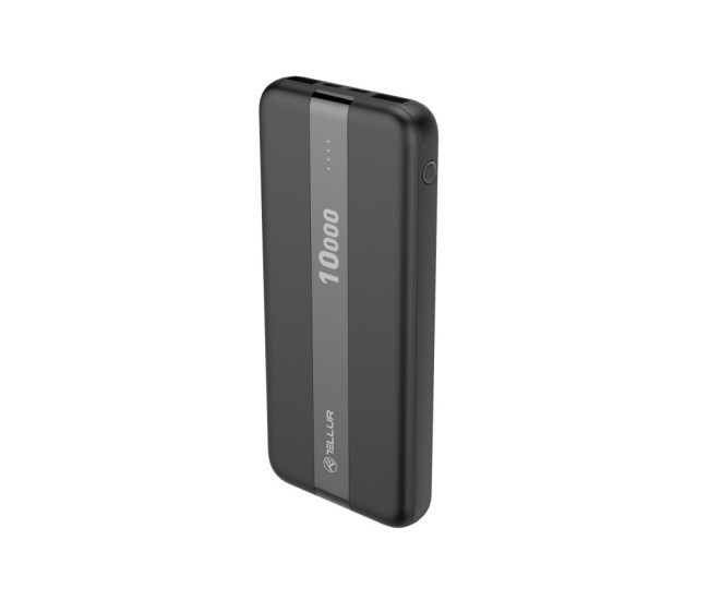 Baterie externa Tellur PBC103 10000mAh 2xUSB+Type-C+MicroUSB, negru