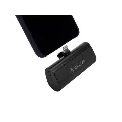 Baterie externa Tellur PD203 5000mAh, QC3.0 18W + PD20W, Lightning, negru