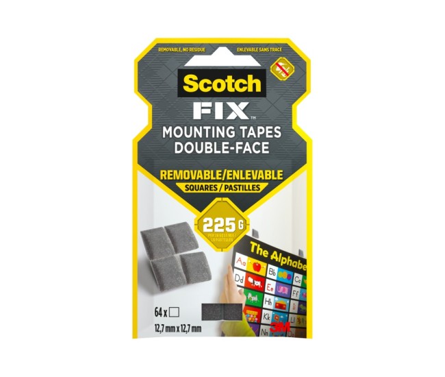 Benzi dublu adezive montare interior repozitionabile, 64 buc/pachet, 3M Scotch-Fix(TM)