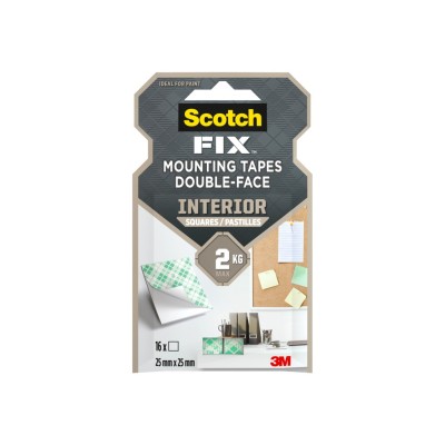 Benzi dublu adezive pretaiate montare interior, 16 buc/pachet, 3M Scotch-Fix(TM)