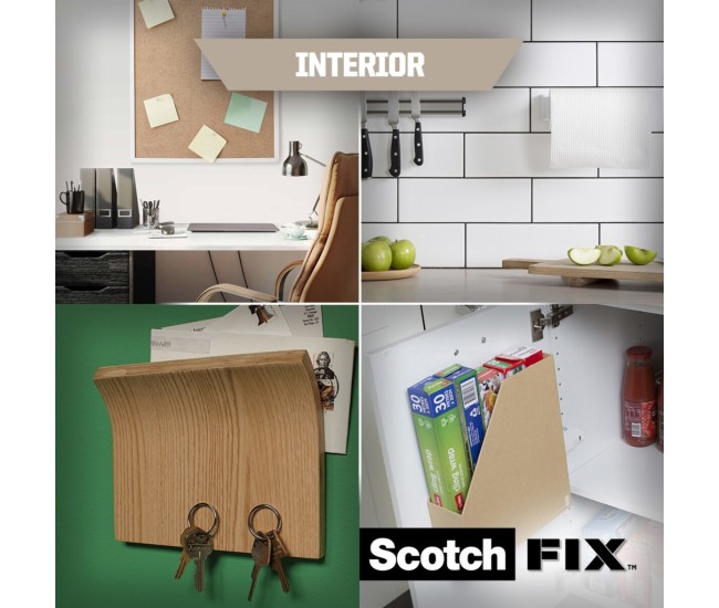 Benzi dublu adezive pretaiate montare interior, 16 buc/pachet, 3M Scotch-Fix(TM)