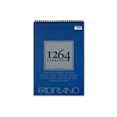 Bloc desen 1264 Black Drawing, A3, 200gr, 40 file, cu spirala Fabriano
