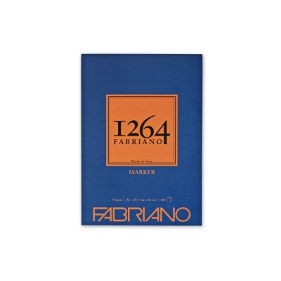 Bloc desen 1264 Marker, A3, 70gr, 100 file, fara spirala Fabriano
