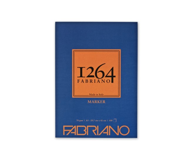 Bloc desen 1264 Marker, A3, 70gr, 100 file, fara spirala Fabriano Bloc desen 1264 Marker, A3, 70gr, 100 file, fara spirala Fabriano
