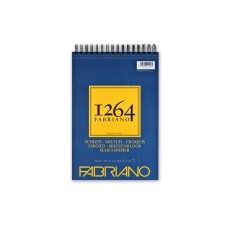 Bloc desen 1264 Schizzi, A4, 90gr, 120 file, cu spirala pe latime Fabriano