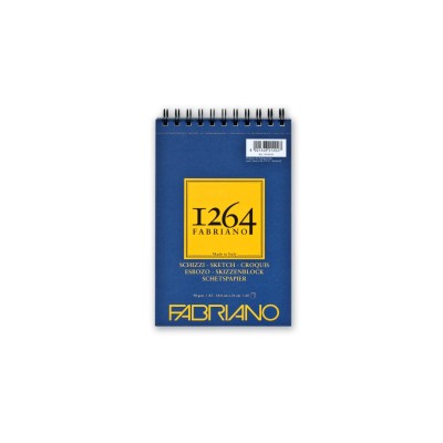 Bloc desen 1264 Schizzi, A5, 90gr, 60 file, cu spirala pe latime Fabriano
