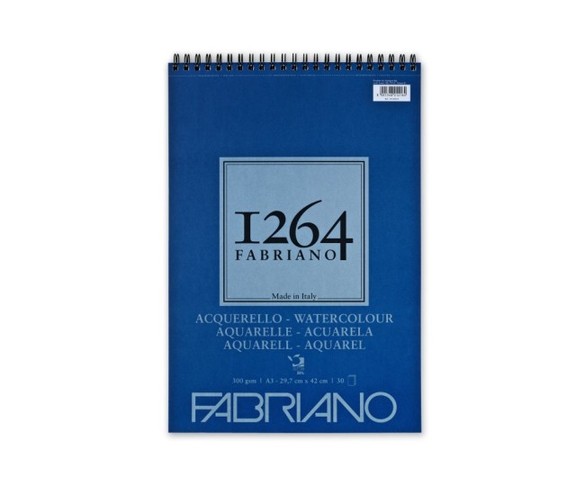 Bloc desen 1264 Watercolor, A3, 300gr, 30 file, cu spirala Fabriano Bloc desen 1264 Watercolor, A3, 300gr, 30 file, cu spirala Fabriano