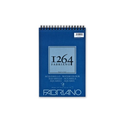 Bloc desen 1264 Watercolor, A4, 300gr, 30 file, cu spirala Fabriano