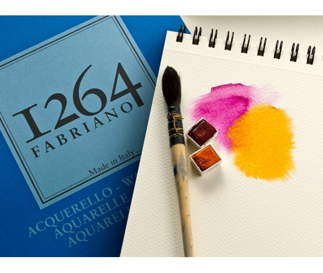 Bloc desen 1264 Watercolor, A5, 300gr, 20 file, cu spirala Fabriano Bloc desen 1264 Watercolor, A5, 300gr, 20 file, cu spirala Fabriano