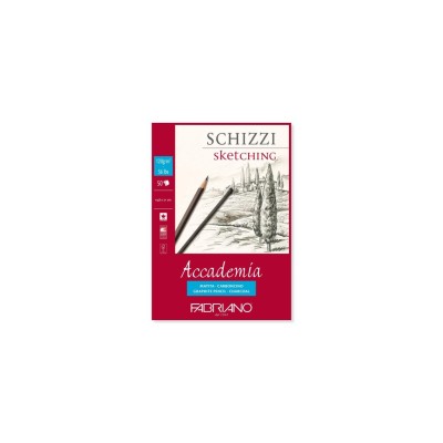 Bloc desen Accademia Schizzi, A5, 120 g, 50 file, fara spirala Fabriano