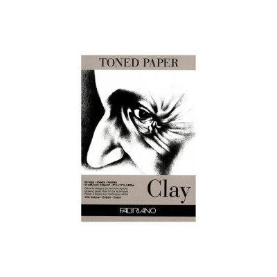 Bloc desen Toned Paper Clay, A4, 120g, 50 file, fara spirala Fabriano