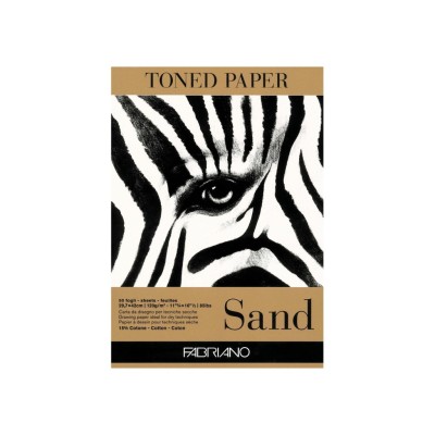 Bloc desen Toned Paper Sand, A3, 120g, 50 file, fara spirala Fabriano