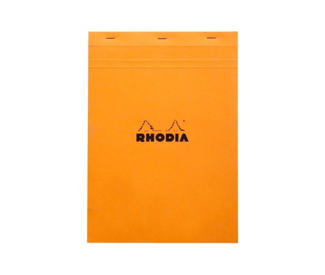 Blocnotes A4, capsat, 80 file, N?18, Rhodia Basic, orange