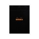 Blocnotes A4, capsat, 80 file, N?18, Rhodia black