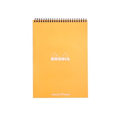 Blocnotes grafic A4, spirala metalica dubla, 80 file, Rhodia Classic Orange