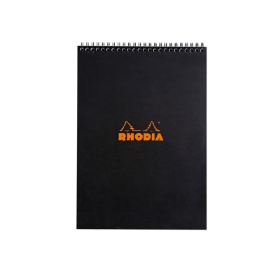 Blocnotes A4, spirala 80 file, Rhodia Classic, black