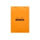Blocnotes A5, capsat, 80 file, N?16, Rhodia Basic, orange