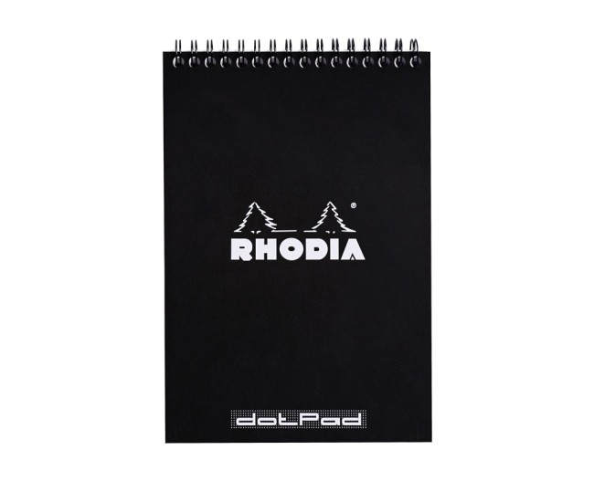 Blocnotes grafic A5 spirala 80 file Rhodia Classic Black Blocnotes grafic A5 spirala 80 file Rhodia Classic Black