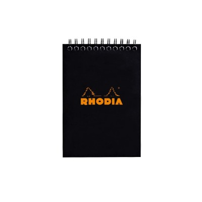 Blocnotes A6, spirala, 80 file, Rhodia Classic, black