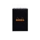 Blocnotes A6, spirala, 80 file, Rhodia Classic, black