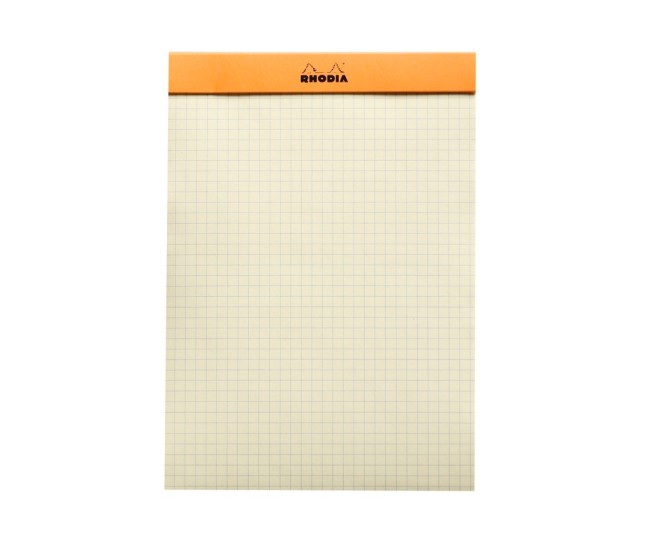 Blocnotes N16 14,8 x 21 cm capsat 80 file galbene Rhodia Orange