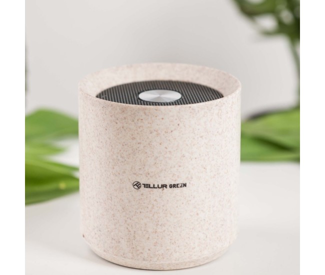 Boxa portabila Bluetooth Tellur Green, 3W, crem