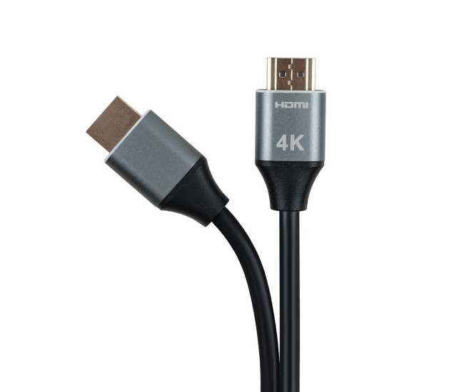 Cablu High Speed HDMI 2.0 Tellur, 4K, 18Gbps, tata-tata, Ethernet, aurit, 1.5m, negru