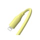 Cablu silicon Tellur USB to Lightning, 3A, 1m, galben