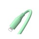 Cablu silicon Tellur USB to Lightning, 3A, 1m, verde
