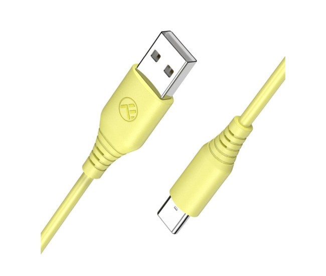 Cablu silicon Tellur USB to Type-C, 3A, 1m, galben
