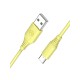 Cablu silicon Tellur USB to Type-C, 3A, 1m, galben