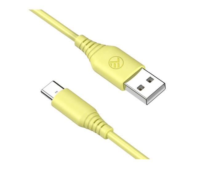 Cablu silicon Tellur USB to Type-C, 3A, 1m, galben